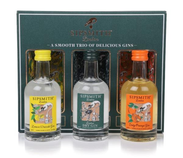 Sipsmith Triple Mini Gin Gift Set (3 x 5cl) Flavoured Gin
