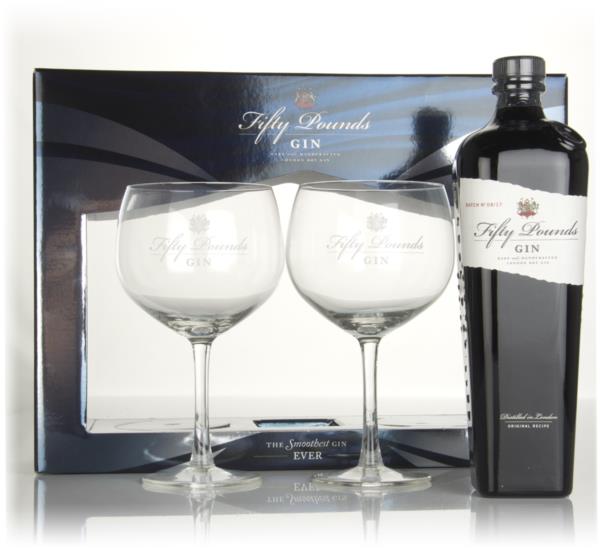 Fifty Pounds Gin Glass Gift Set London Dry Gin