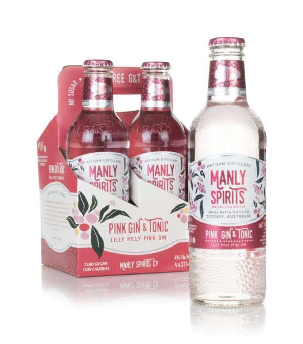 Manly Spirits Co. Lilly Pilly Pink Gin & Tonic (4 x 275ml) Pre-Bottled Cocktails