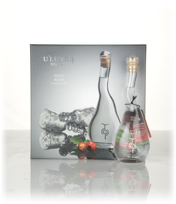 U'Luvka Wild Rose Gift Box with 2x Glasses (10cl) Flavoured Vodka