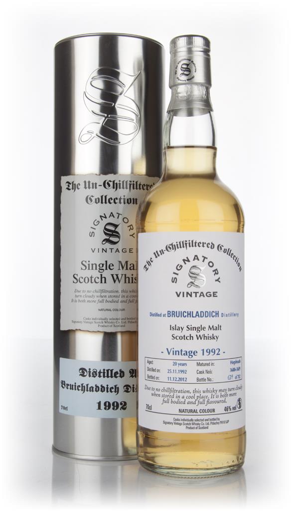 Bruichladdich 20 Year Old 1992  - Un-Chillfiltered (Signatory) Single Malt Whisky
