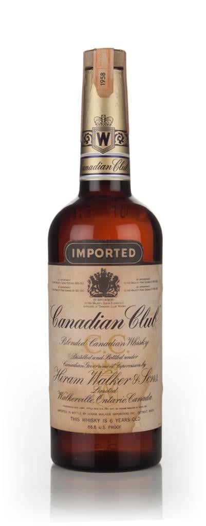 Canadian Club 6 Year Old Whisky - 1958 Blended Whisky