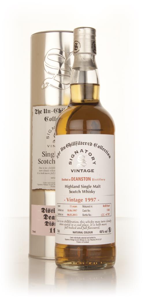 Deanston 15 Year Old 1997 (cask 1343) - Un-Chillfiltered (Signatory) Single Malt Whisky