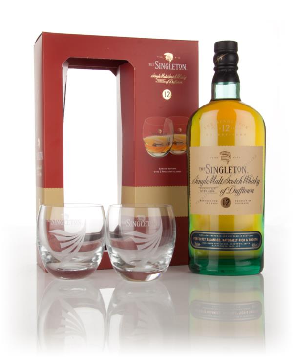 Singleton of Dufftown 12 Year Old with 2 Glasses Single Malt Whisky