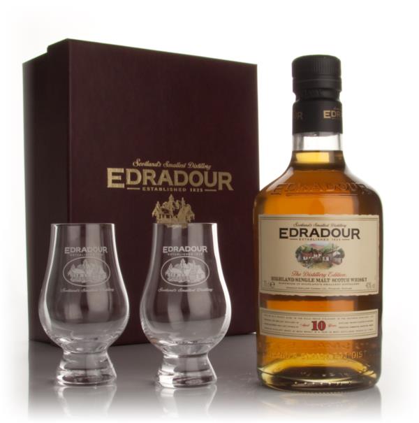 Edradour 10 Year Old With 2 Glasses Single Malt Whisky