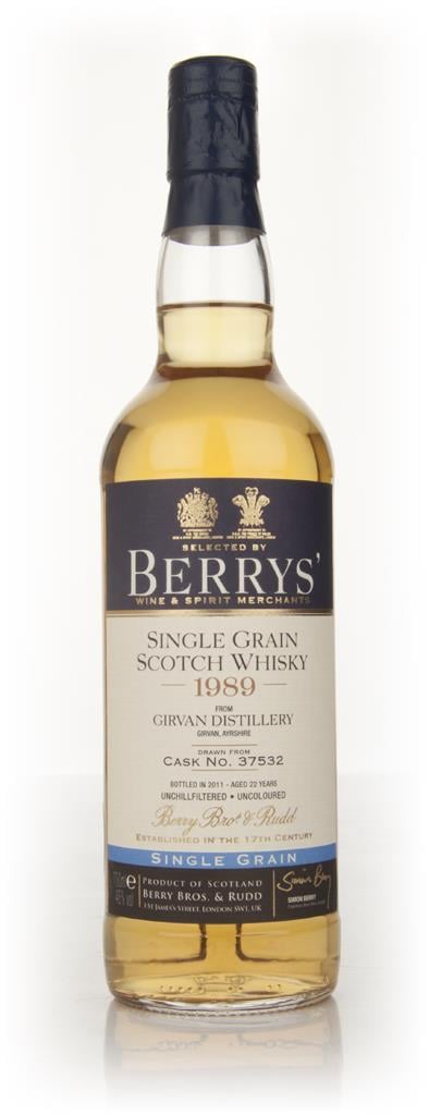 Girvan 1989 Cask 37532 (Berry Brothers and Rudd) Single Grain Whisky