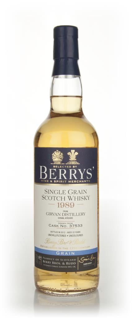 Girvan 22 Year Old 1989 (cask 37533) (Berry Bros. & Rudd) Grain Whisky