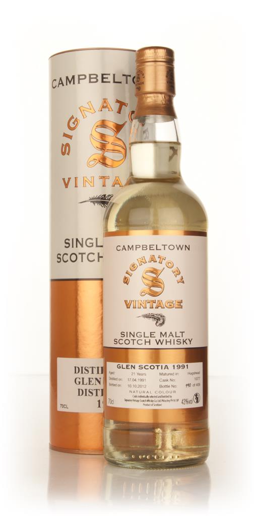 Glen Scotia 21 Year Old 1991 (cask 1077) (Signatory) Single Malt Whisky