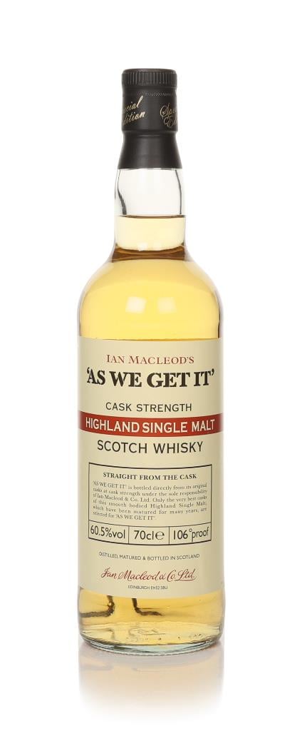 'As We Get It' Highland Single Malt (Ian Macleod) Single Malt Whisky