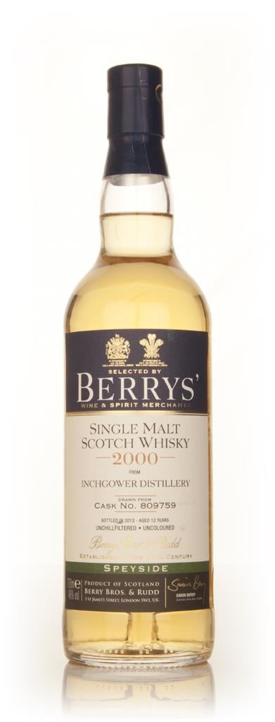 Inchgower 12 Year Old 2000 (cask 809759) (Berry Bros. & Rudd) Single Malt Whisky