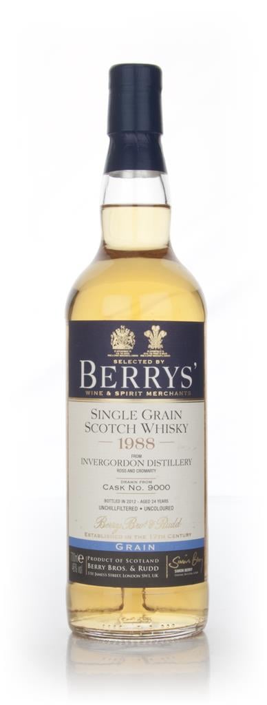 Invergordon 24 Year Old 1988 (cask 9000) (Berry Bros. & Rudd) Grain Whisky