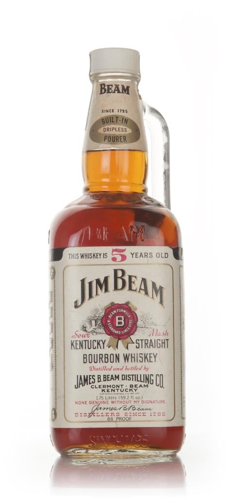 Jim Beam White Label 5 Year Old 175cl - 1970s Blended Whiskey