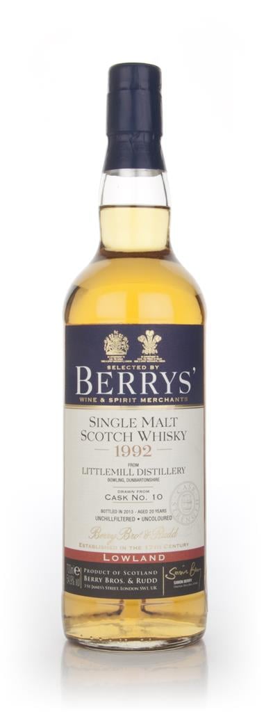 Littlemill 20 Year Old 1992 (cask 10) (Berry Bros. & Rudd) Single Malt Whisky