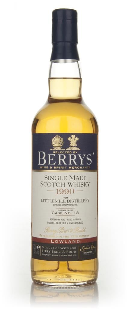 Littlemill 21 Year Old 1990 - Berry Brothers and Rudd Single Malt Whisky