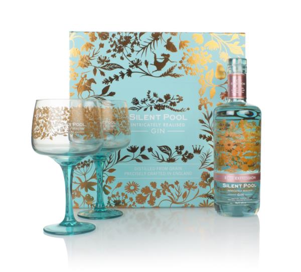 Silent Pool Gin Rose Expression Gift Pack with 2x Glasses Flavoured Gin