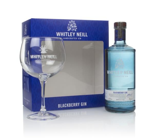 Whitley Neill Blackberry Gin Gift Pack with Glass Flavoured Gin