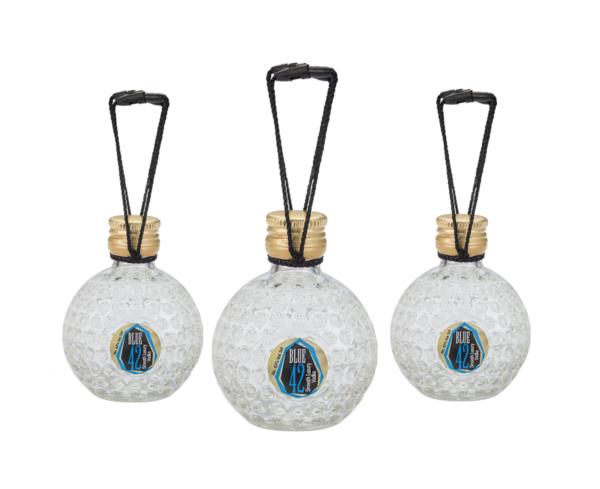 Blue 42 Luxurious Glass Vodka Bauble Set (3 x 50ml) Plain Vodka