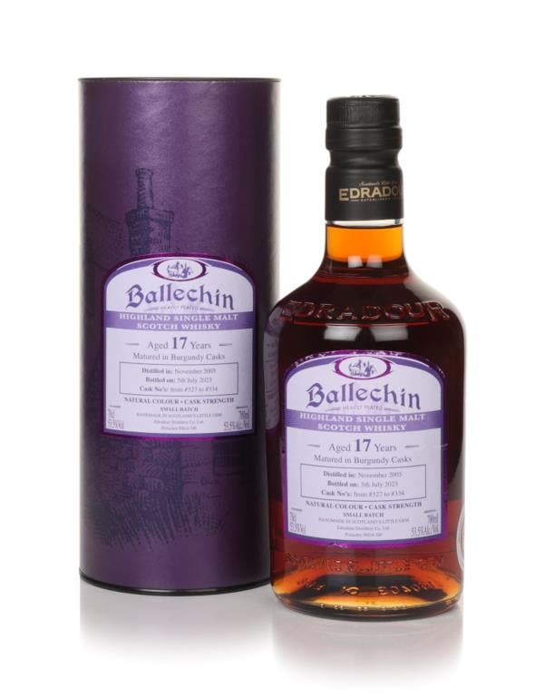 Edradour Ballechin 17 Year Old 2005 (cask #327 to #334) Burgundy Cask Single Malt Whisky