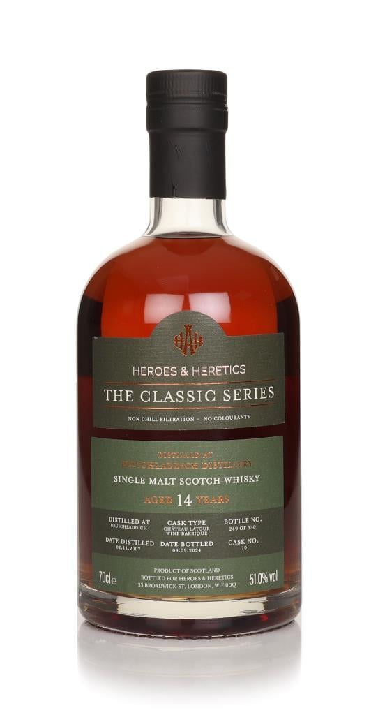Bruichladdich 14 Year Old 2007 (cask 10) - The Classic Series (Heroes Single Malt Whisky