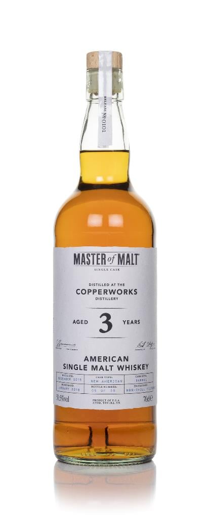 Copperworks 3 Year Old 2015 Single Cask (Master of Malt) Single Malt Whiskey