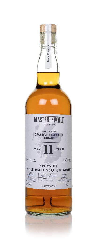 Craigellachie 11 Year Old 2011 Single Cask (Master of Malt) Single Malt Whisky