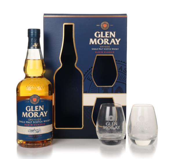 Glen Moray Classic Gift Pack with 2x Glasses Single Malt Whisky