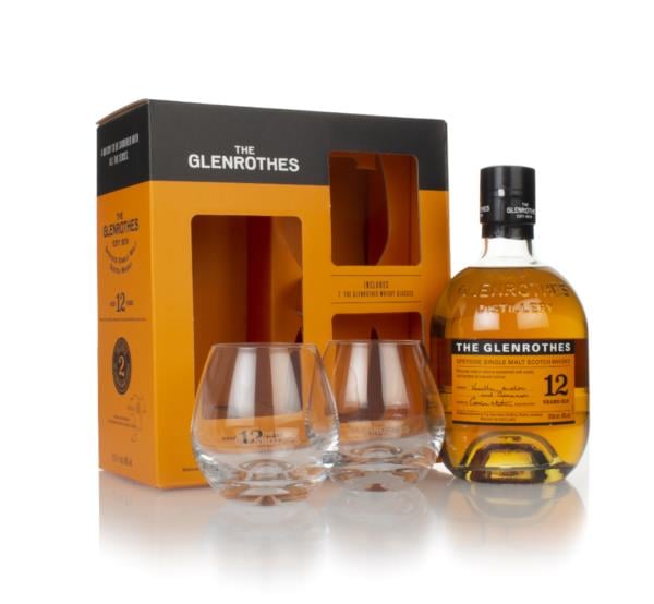 Glenrothes 12 Year Old Gift Pack with 2x Glasses Single Malt Whisky