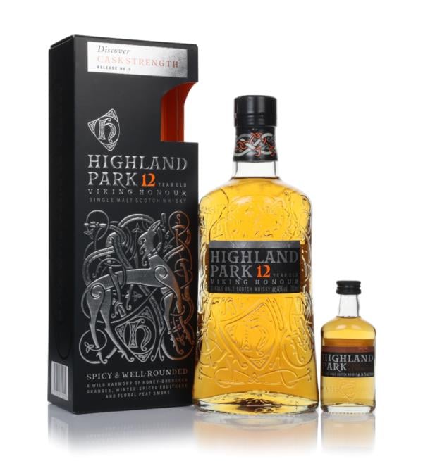 Highland Park 12 Year Old - Hitchhiker Gift Set with Cask Strength Rel Single Malt Whisky