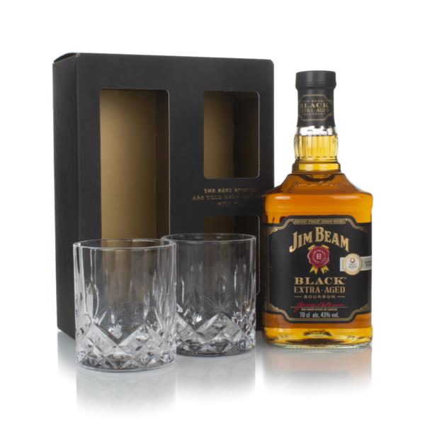 Jim Beam Black Gift Set with 2x Glasses Bourbon Whiskey