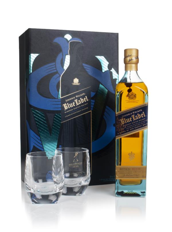 Johnnie Walker Blue Label Gift Pack with 2x Glasses Blended Whisky