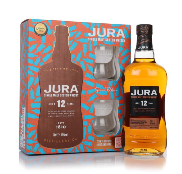 Jura 12 Year Old Gift Pack with 2x Glasses Single Malt Whisky