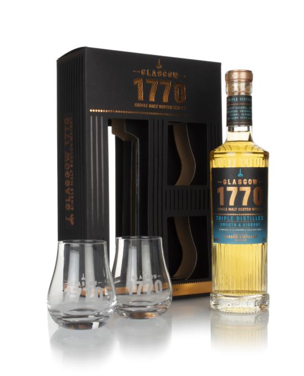 Glasgow 1770 - Triple Distilled Gift Pack with 2x Glasses Single Malt Whisky