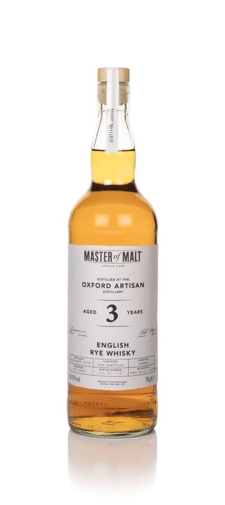 Oxford Artisan 3 Year Old 2019 Single Cask (Master of Malt) Rye Whisky