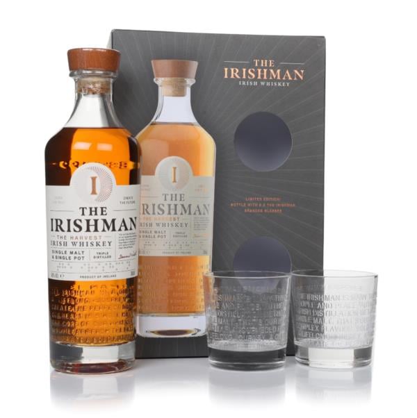 The Irishman The Harvest Gift Set with 2x Glasses Blended Whiskey