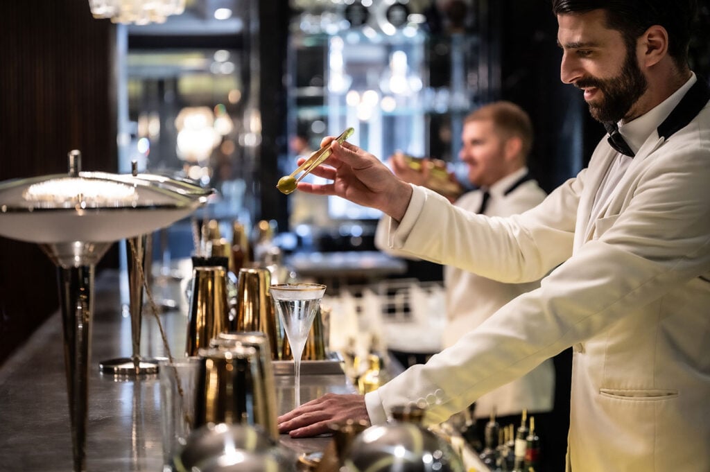 The Martini trolley at The Sidecar, Dublin