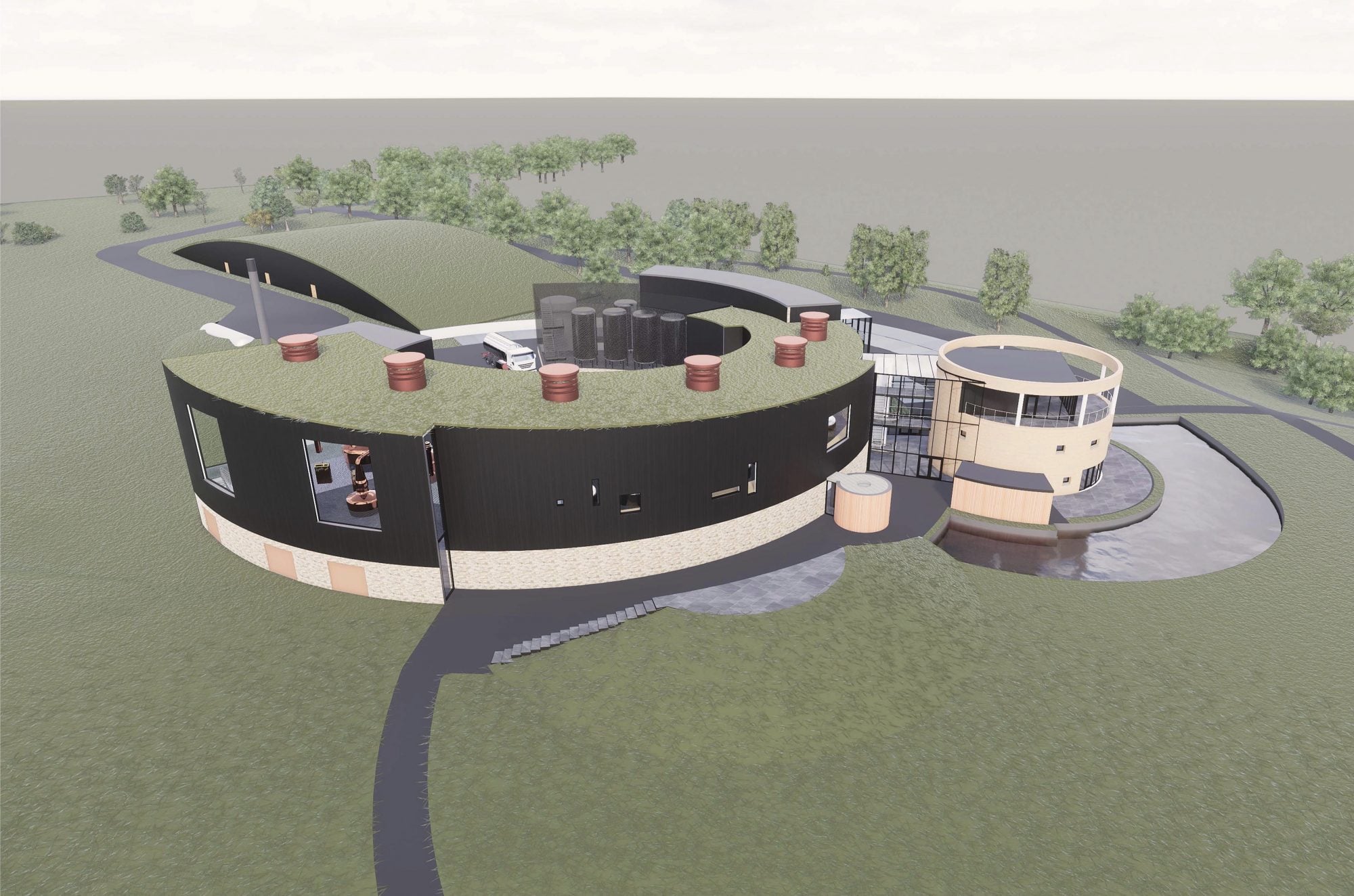 Gordon & MacPhail's new distillery grass roof