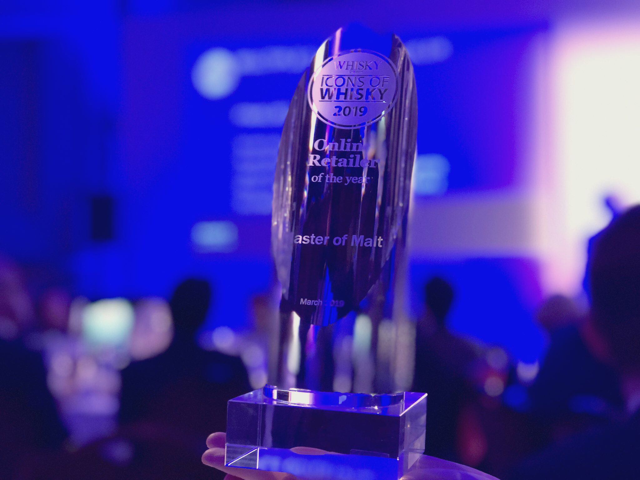 Icons of Whisky Online Retailer of the Year trophy