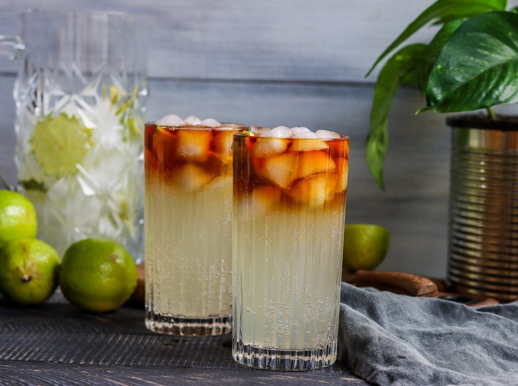 Dark and Stormy made with Gosling Black Seal Rum, 