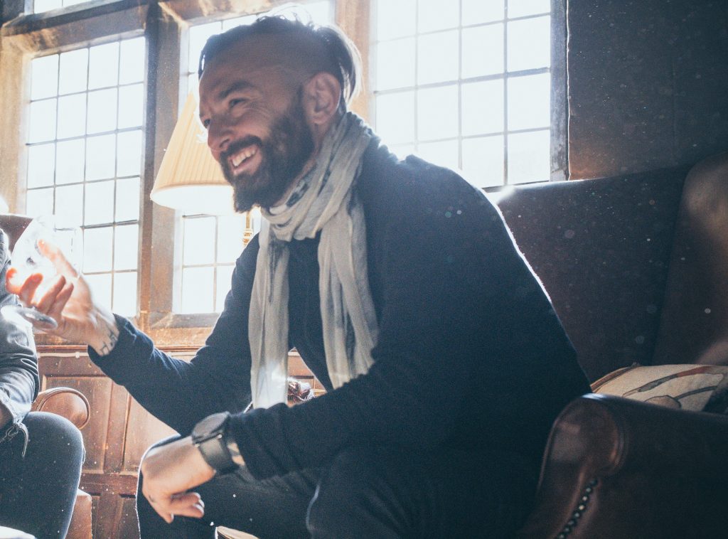 Leo Crabtree BeauFort spirits relaxing in an armchair
