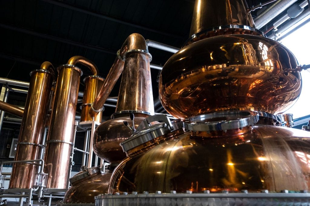 the stills at Arbikie Distillery