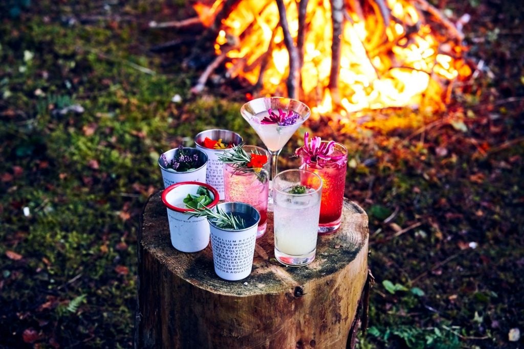 Some lovely foraged cocktails made with The Botanist gin