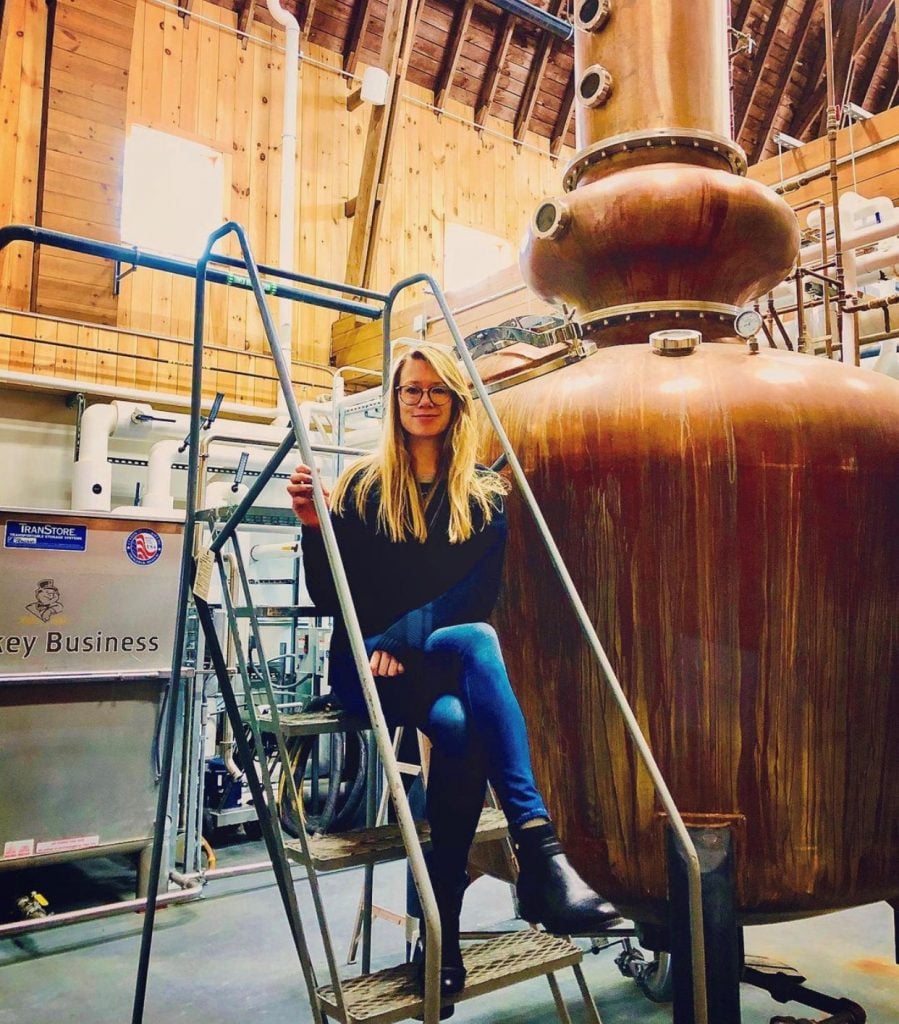 Kristiane Sherry at WhistlePig distillery