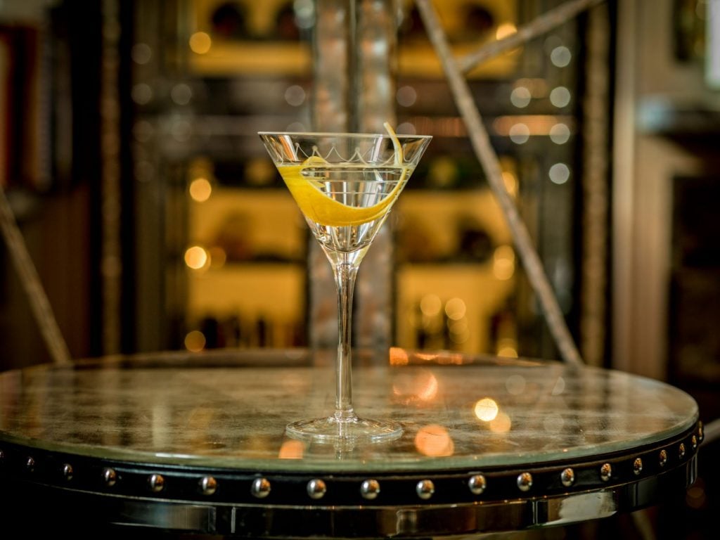 Connaught Martini with lemon.