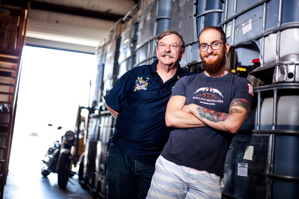 Rollins Distillery, father and son