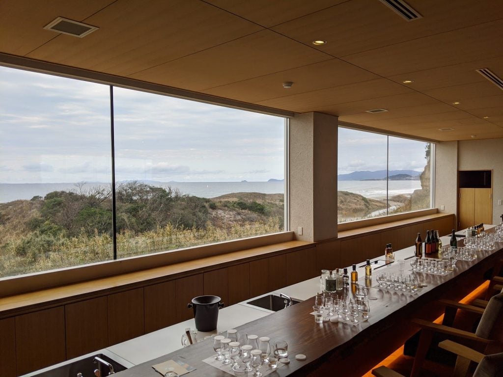 The tasting room at Kanosuke Distillery
