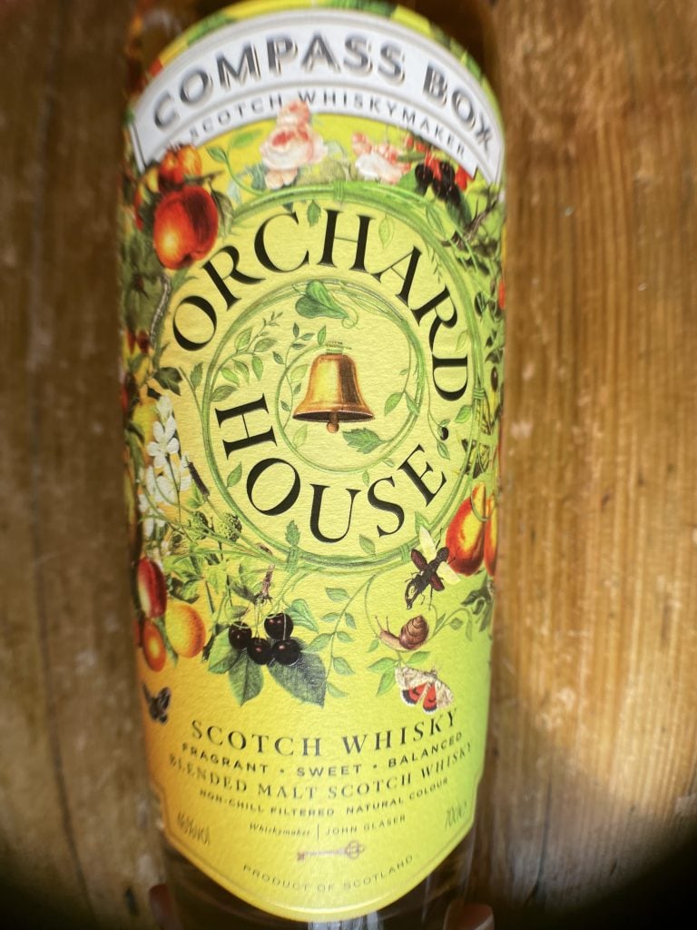 Compass Box Orchard House label