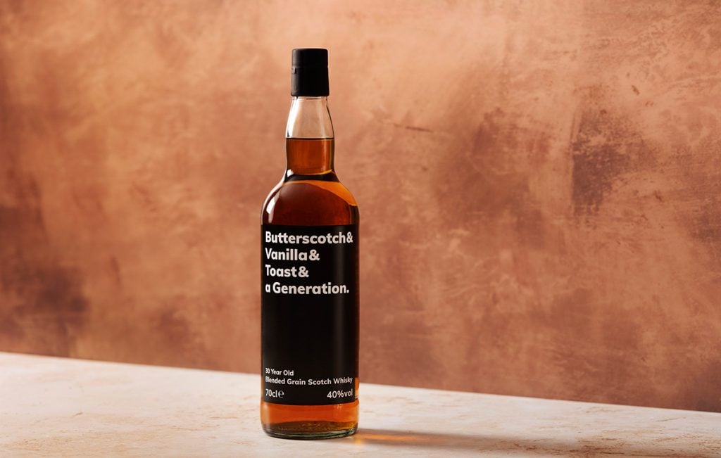 A blendedd grain whisky: Butterscotch & Vanilla & Toast & A Generation 30 Year Old