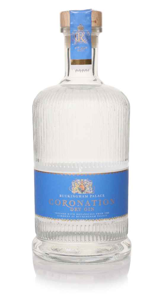 Bottle of buckingham palace coronation dry gin