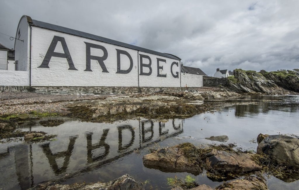 View of Ardbeg Distillery on Islay