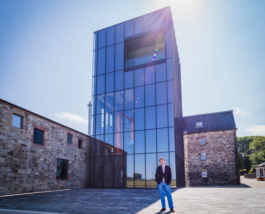 Dr Bill Lumsden outside the distillery
